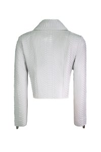 GENUİNE WHITE LEATHER JACKET