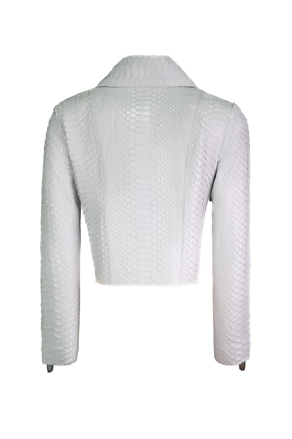 GENUİNE WHITE LEATHER JACKET