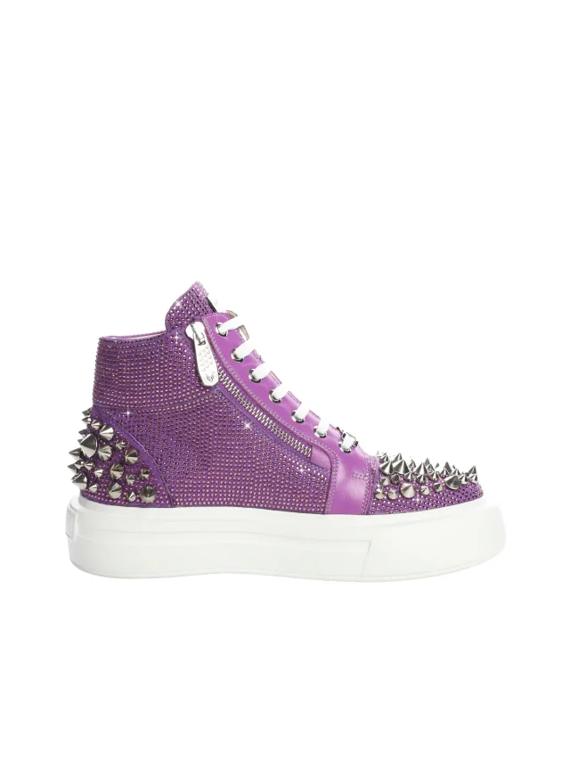SS26-3D-PURPLE CRYSTAL SNEAKERS