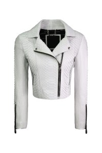 GENUİNE WHITE LEATHER JACKET