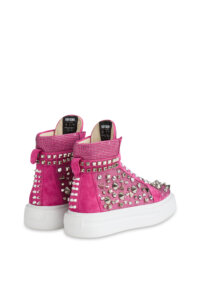 SS26-6D-PİNK CRYSTAL SNEAKERS
