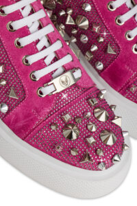SS26-6D-PİNK CRYSTAL SNEAKERS